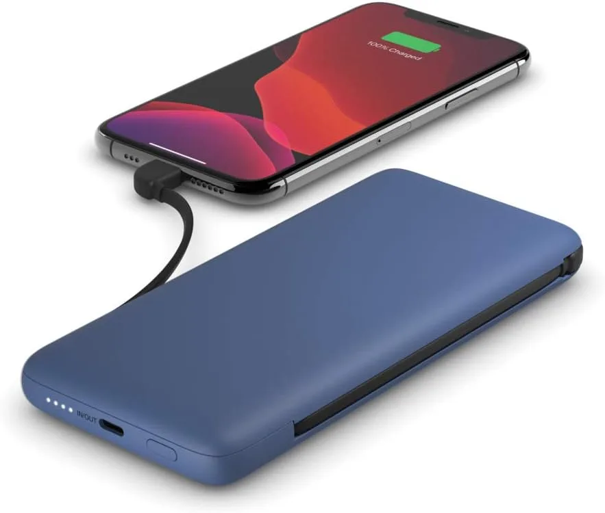 Power Bank Belkin BOOSTCHARGE Plus 10K 23W Built-in Lightning & USB-C (BPB006BTBLU) Blue