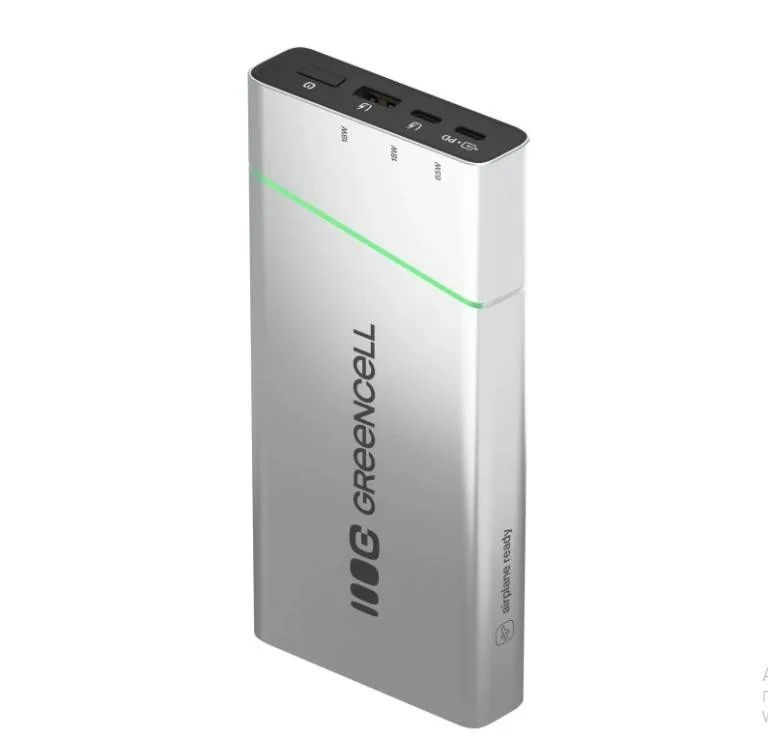 Power Bank Green Cell PowerPlay Pro 65W 20800mAh (BPLGC20P) Silver