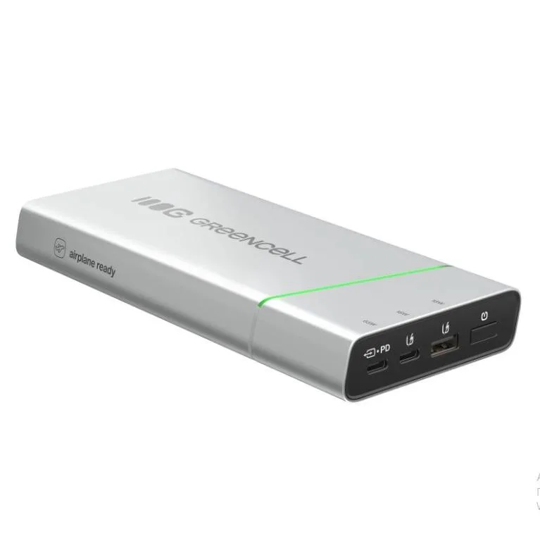 Power Bank Green Cell PowerPlay Pro 65W 20800mAh (BPLGC20P) Silver — фото 2