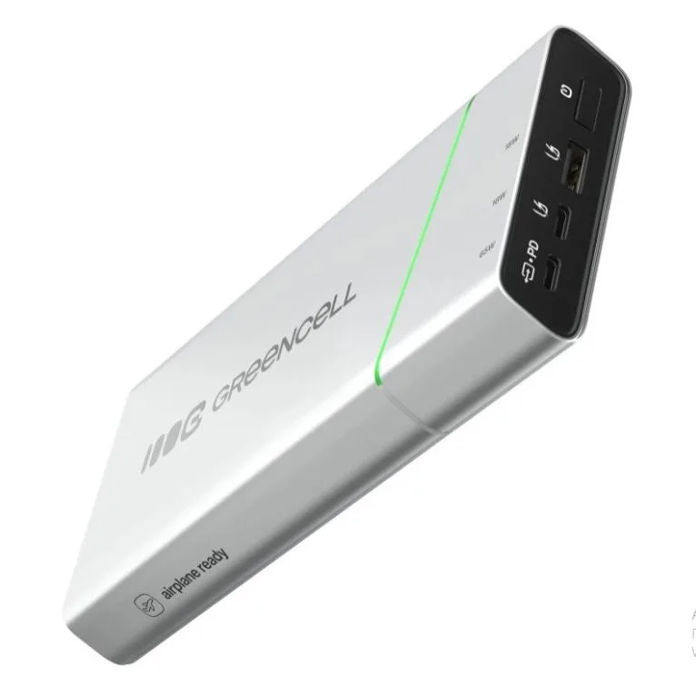 Power Bank Green Cell PowerPlay Pro 65W 20800mAh (BPLGC20P) Silver — фото 3
