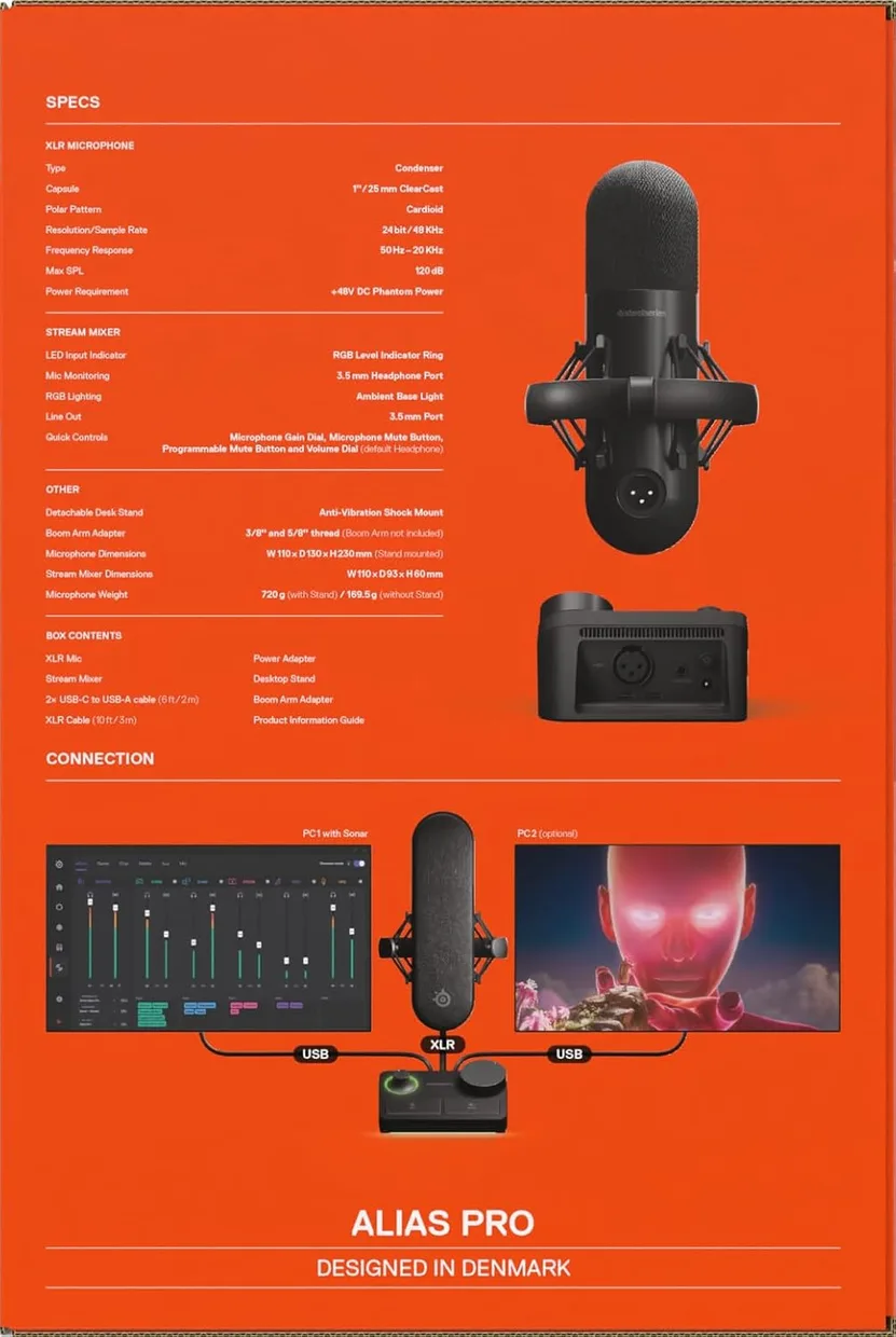 Микрофон SteelSeries Alias Pro (61597) — фото 6