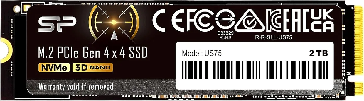SSD диск Silicon Power US75 2TB M.2 NVMe (SP02KGBP44US7505)