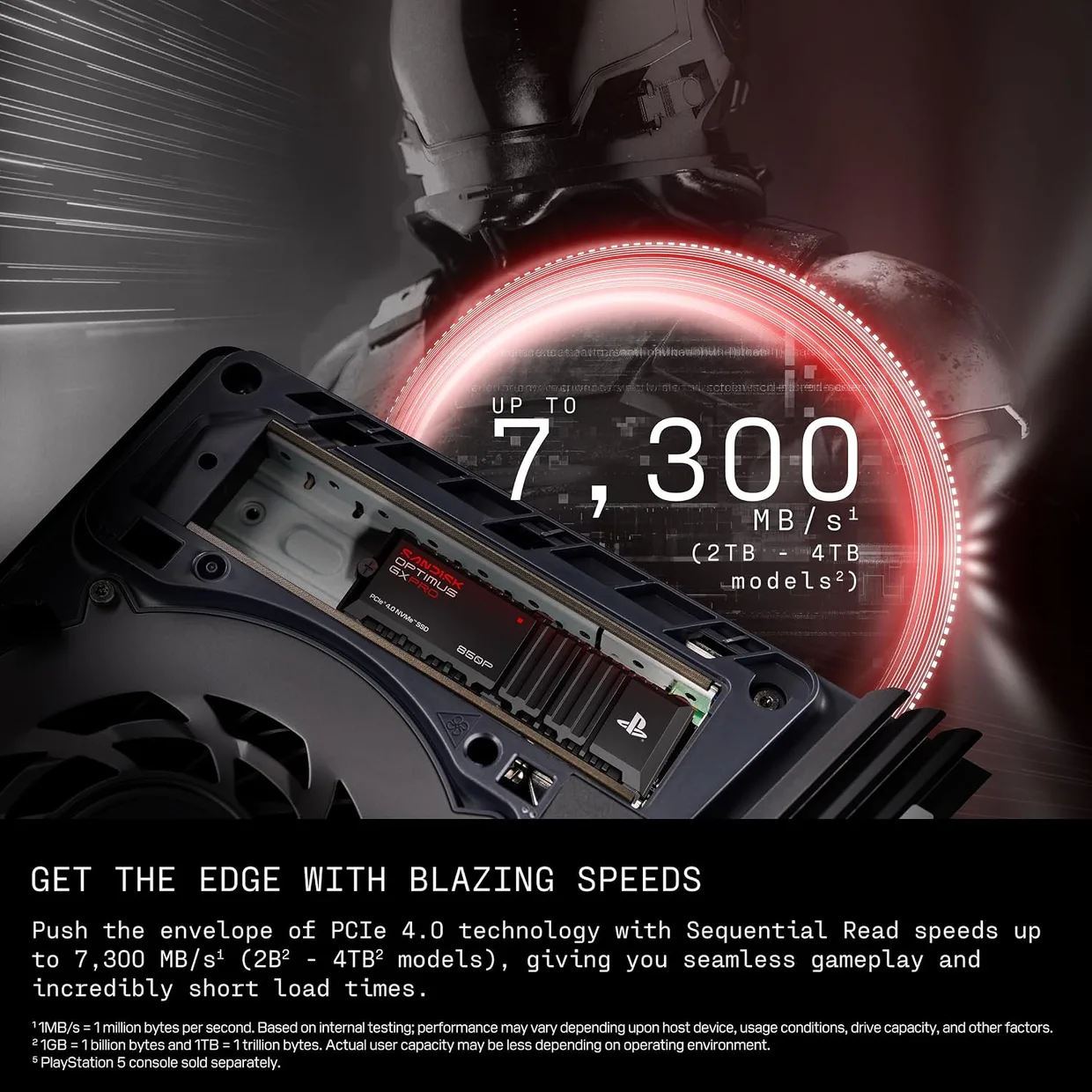 SSD диск SanDisk Optimus GX PRO 850P 2TB M.2 NVMe для PS5 (SDSG81200TAH-000E0) — фото 4