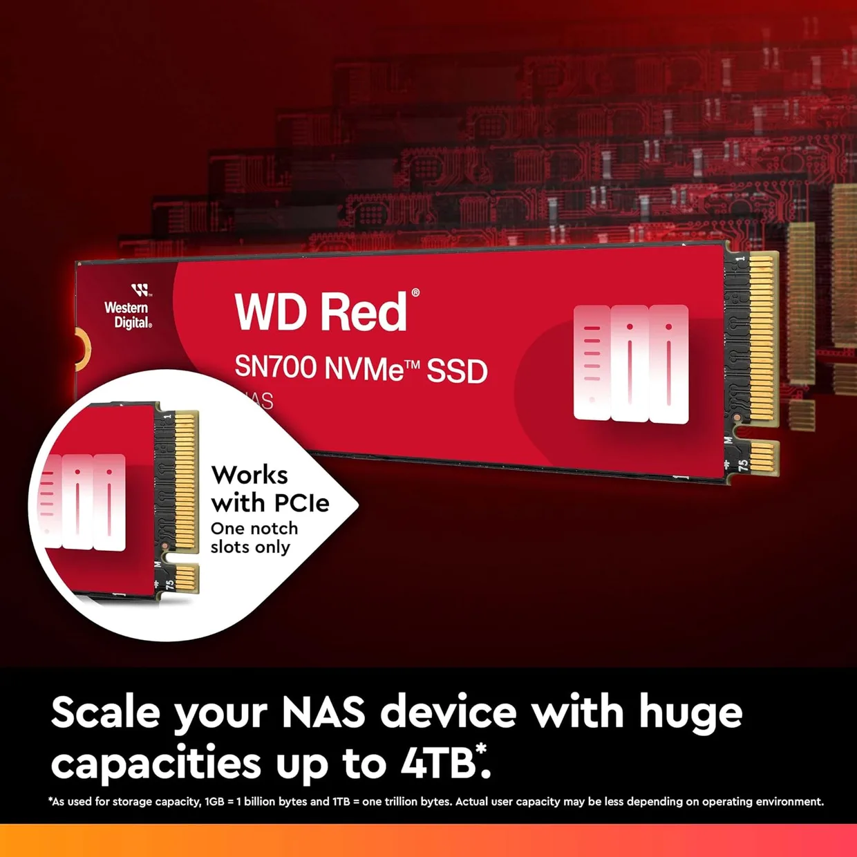 SSD диск WD Red SN700 1TB M.2 NVMe (WDS100T1R0C) — фото 3