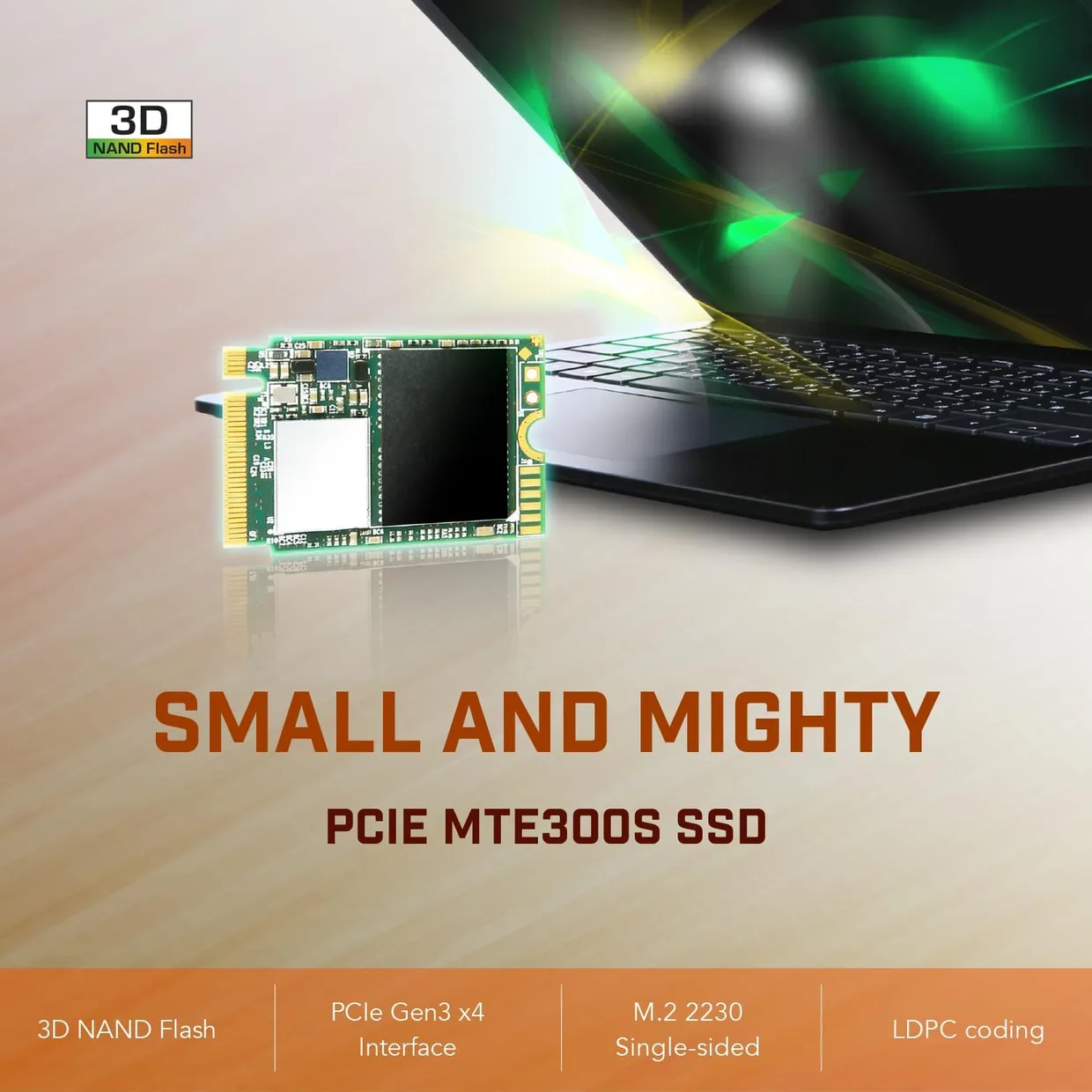 SSD диск Transcend MTE300S 512GB M.2 2230 NVMe (TS512GMTE300S) — фото 3