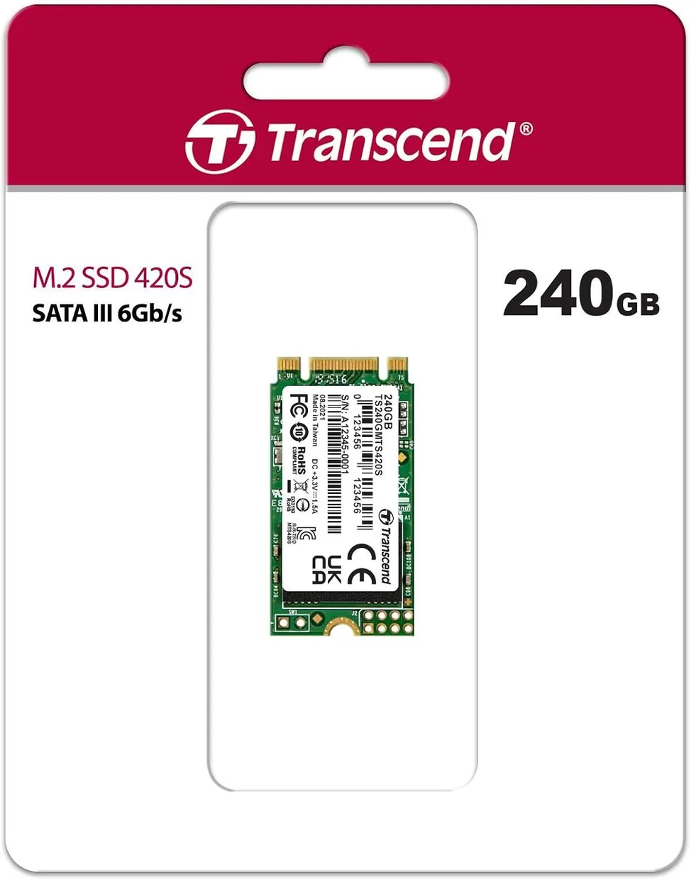 SSD диск Transcend MTS420S 240GB M.2 2242 SATA (TS240GMTS420S) — фото 2