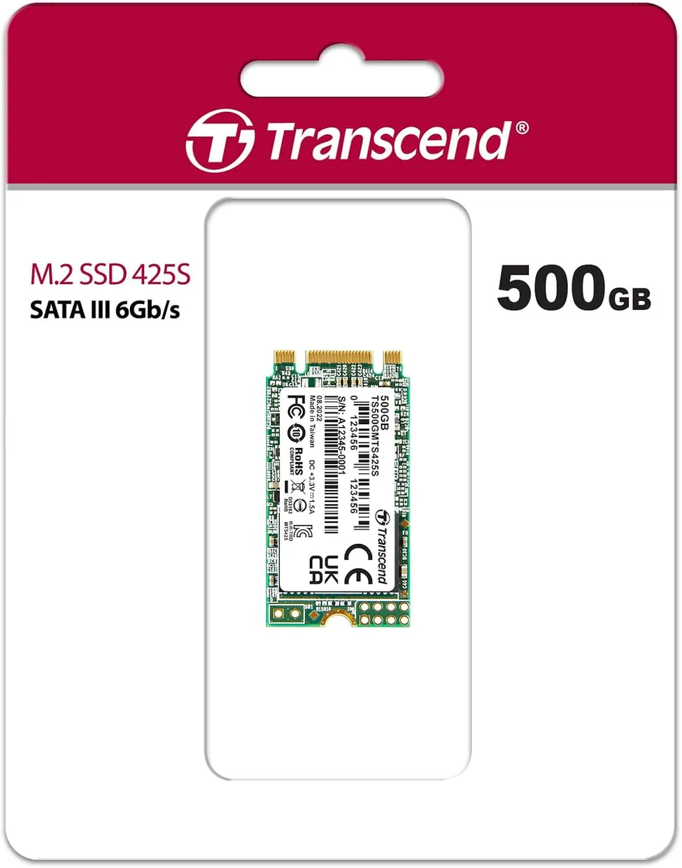 SSD диск Transcend MTS425S 500GB M.2 2242 SATA (TS500GMTS425S) — фото 2