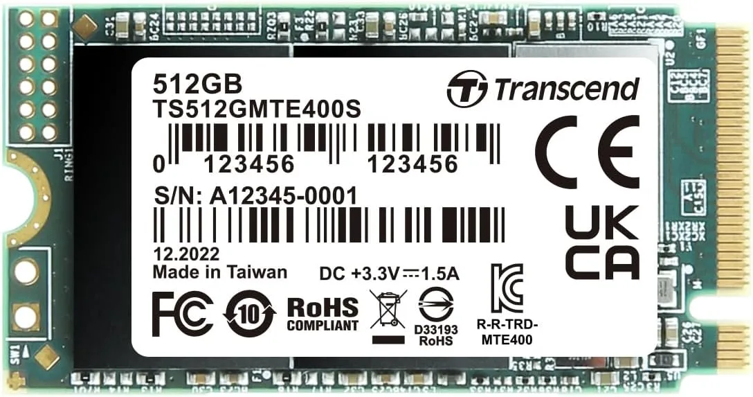 SSD диск Transcend MTE400S 512GB M.2 2242 NVMe (TS512GMTE400S)