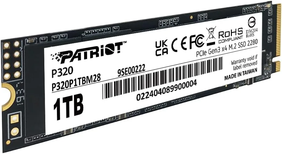 SSD диск Patriot P320 1TB M.2 NVMe (P320P1TBM28) — фото 3