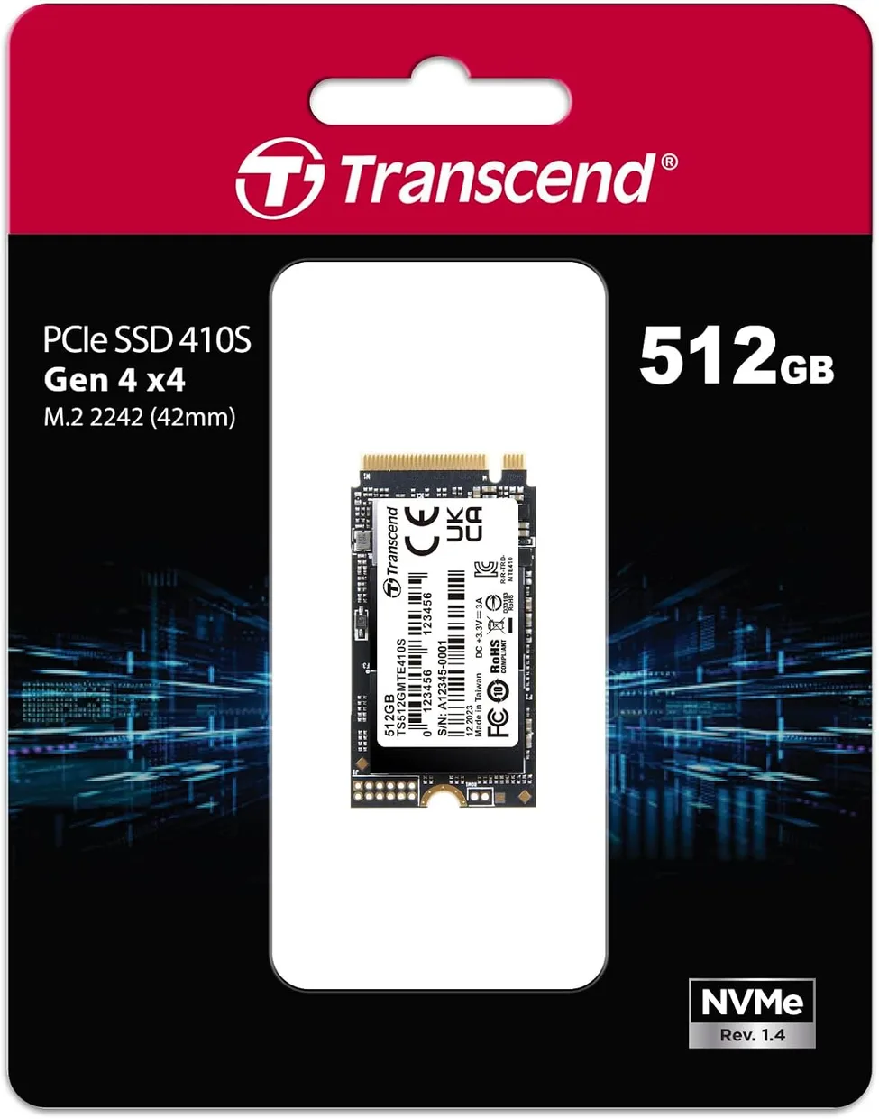 SSD диск Transcend MTE410S 512GB M.2 2242 NVMe (TS512GMTE410S) — фото 2