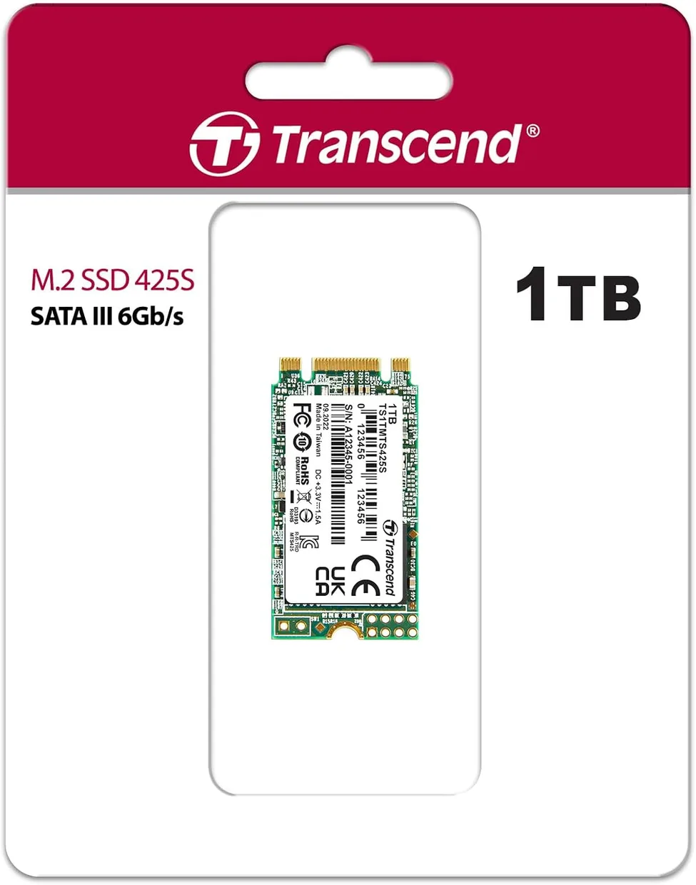 SSD диск Transcend MTS425S 1TB M.2 2242 SATA (TS1TMTS425S) — фото 2