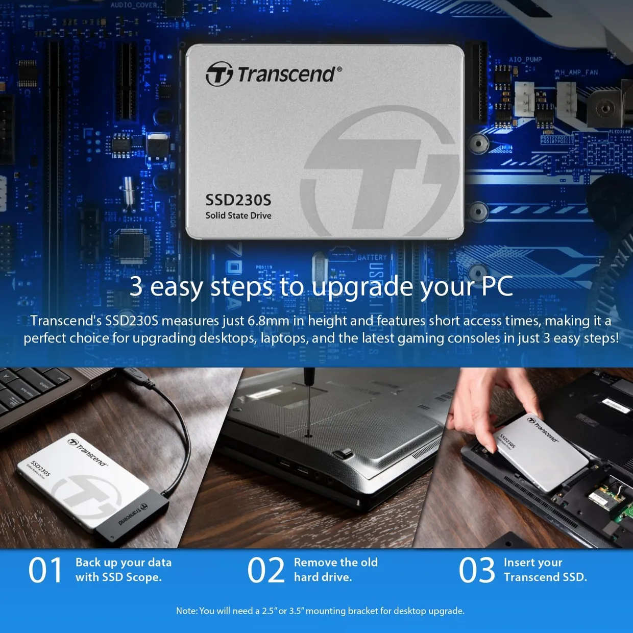 SSD диск Transcend SSD230S 1TB 2.5" SATA III (TS1TSSD230S) — фото 5