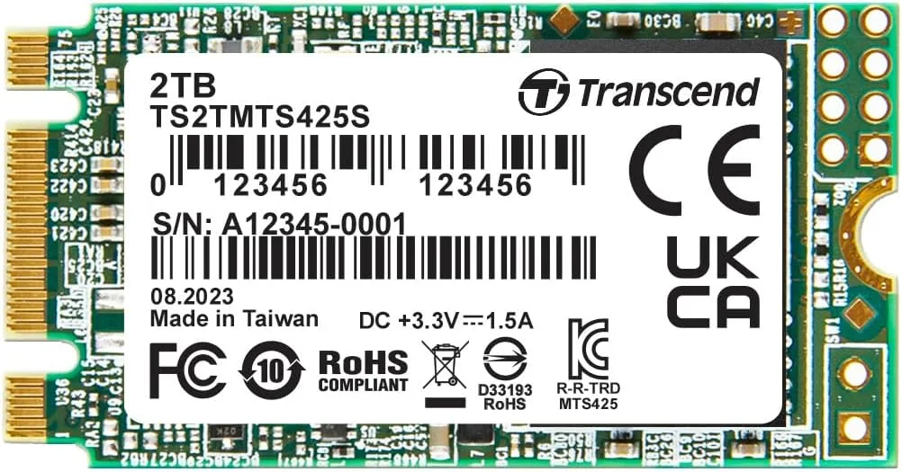 SSD диск Transcend MTS425S 2TB M.2 2242 SATA (TS2TMTS425S)