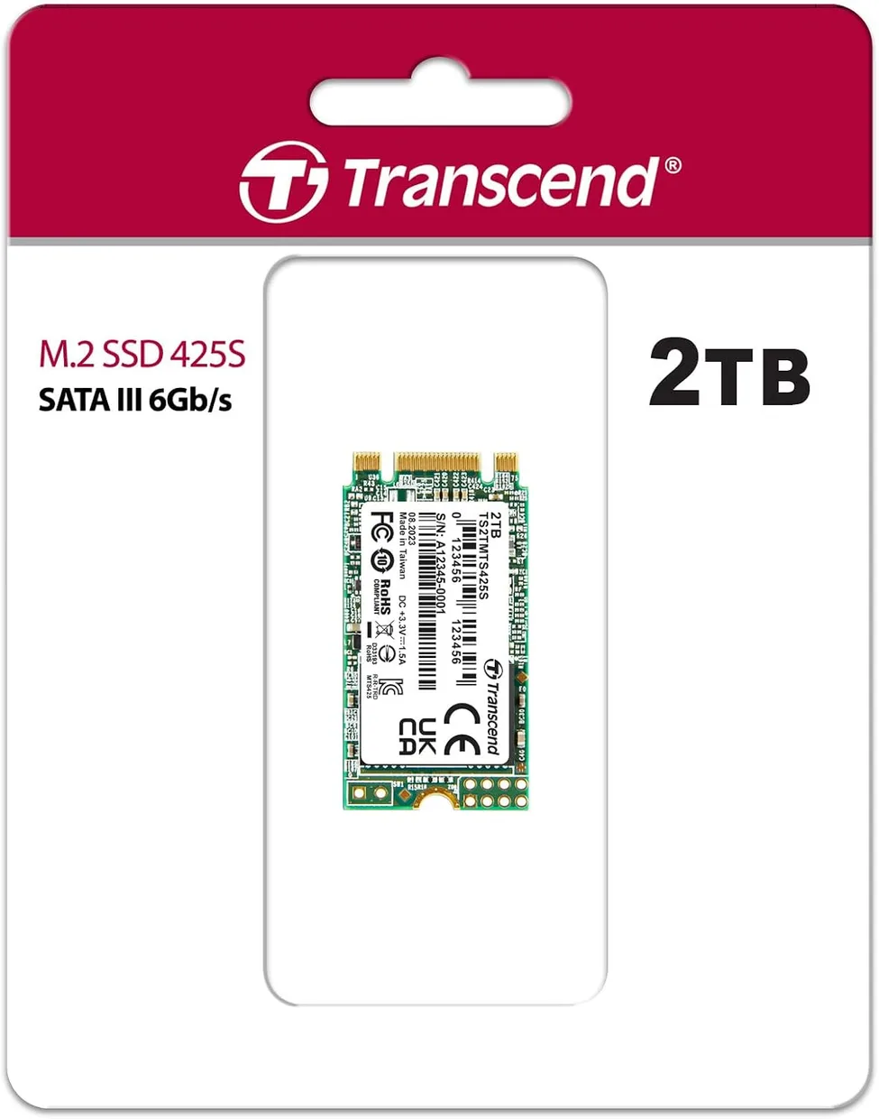 SSD диск Transcend MTS425S 2TB M.2 2242 SATA (TS2TMTS425S) — фото 2