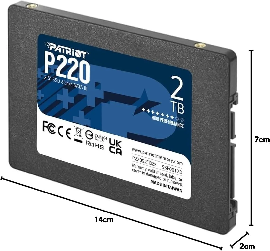 SSD диск Patriot P220 2TB 2.5" SATA III (P220S2TB25) — фото 3