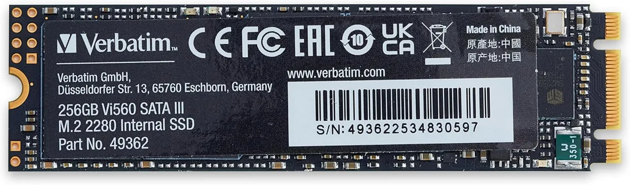 SSD диск Verbatim Vi560 S3 256GB M.2 SATA (49362)