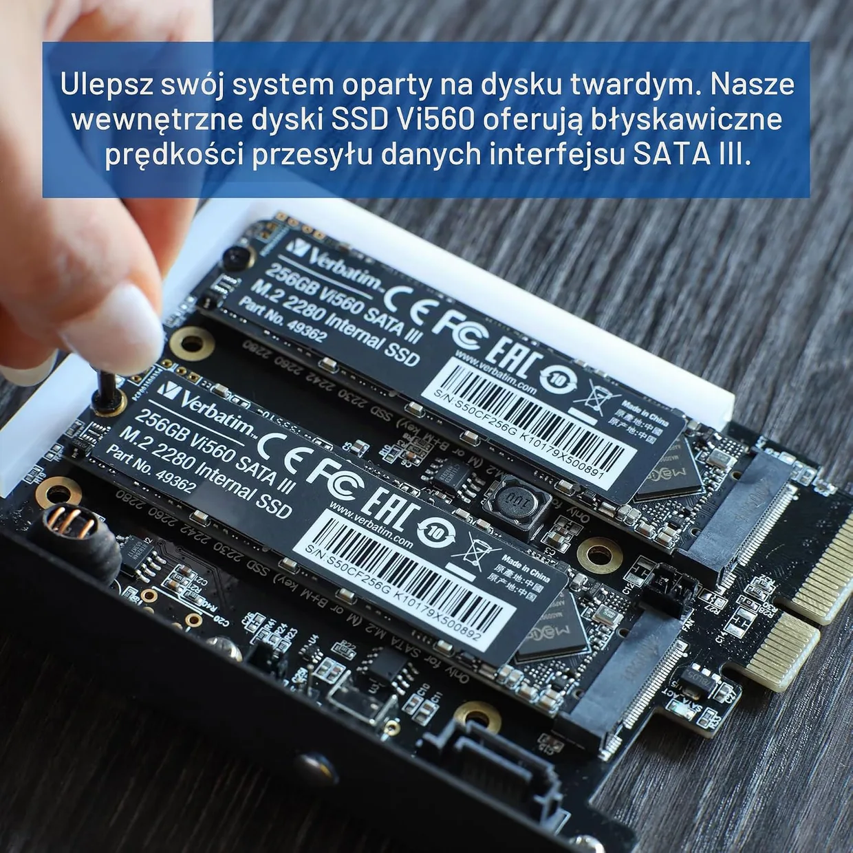 SSD диск Verbatim Vi560 S3 256GB M.2 SATA (49362) — фото 2