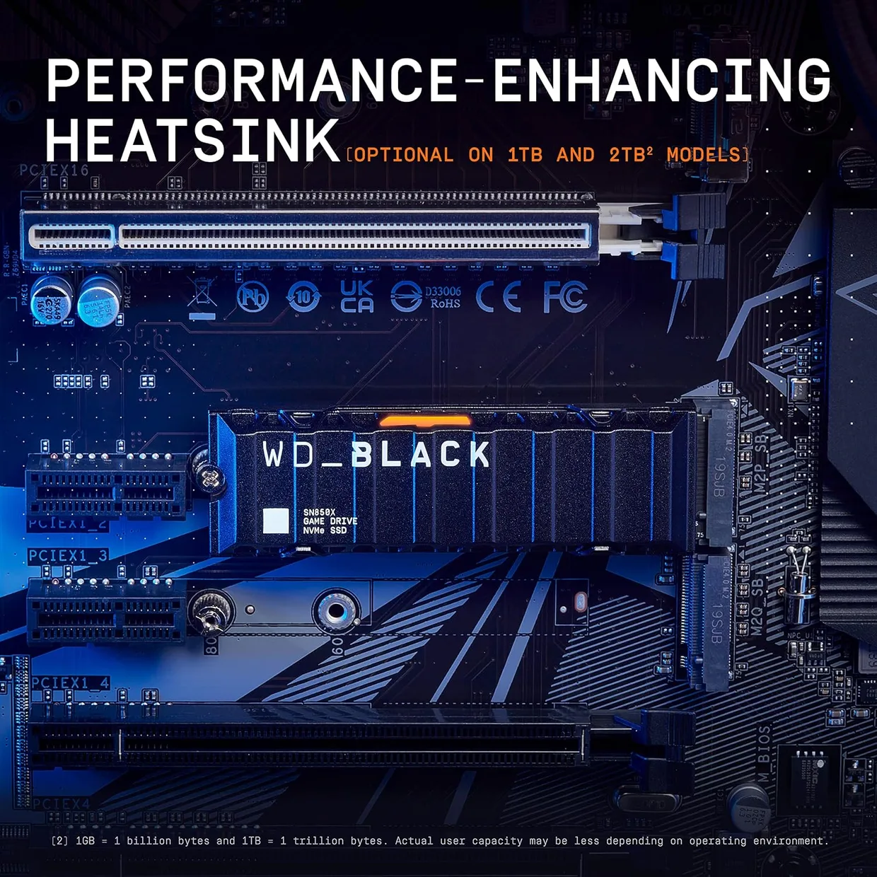 SSD диск WD Black SN850X 1TB M.2 NVMe з радіатором (WDS100T2XHE) — фото 4