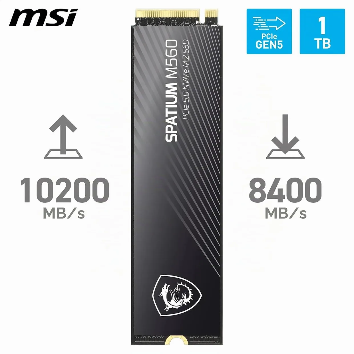 SSD диск MSI Spatium M560 1TB M.2 NVMe (S78-440L0F0-P83) — фото 2