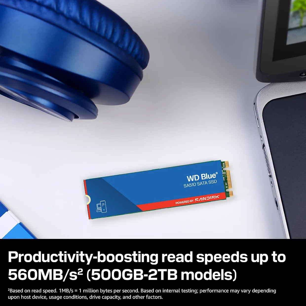SSD диск WD Blue SA510 1TB M.2 SATA (WDS100T3B0B) — фото 2