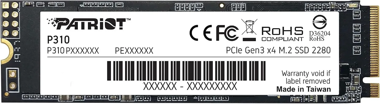 SSD диск Patriot P310 480GB M.2 NVMe (P310P480GM28)