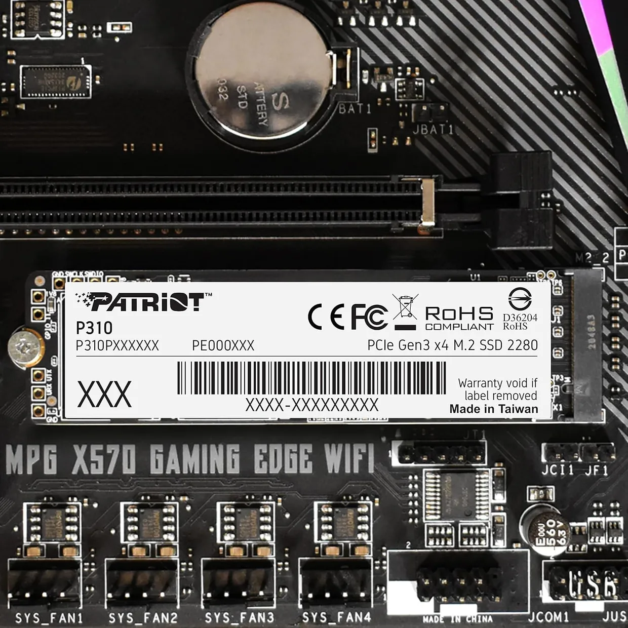 SSD диск Patriot P310 480GB M.2 NVMe (P310P480GM28) — фото 4