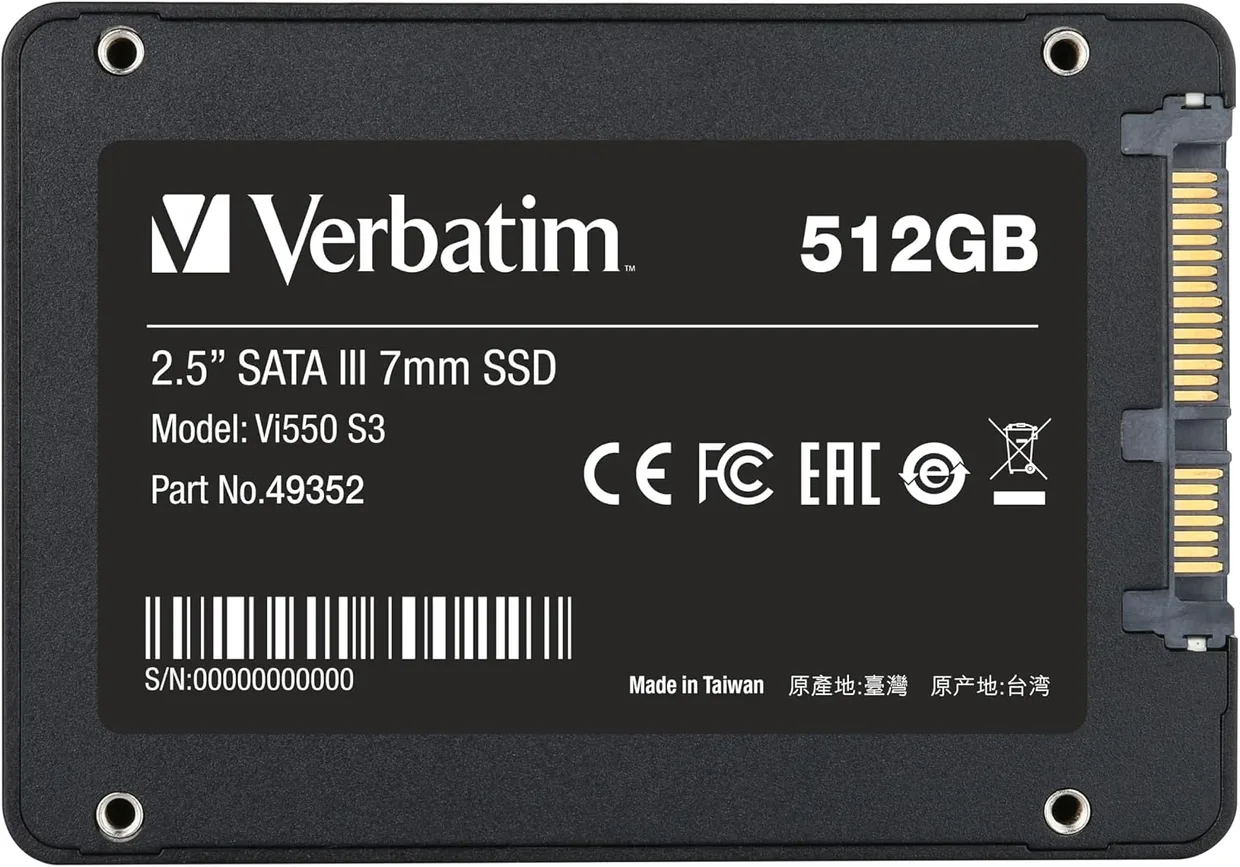 SSD диск Verbatim Vi550 S3 512GB 2.5" SATA III (49352) — фото 3
