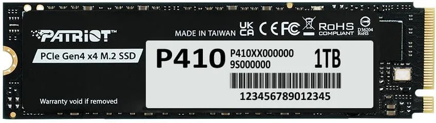 SSD диск Patriot P410 1TB M.2 NVMe (P410P1TBM28H)