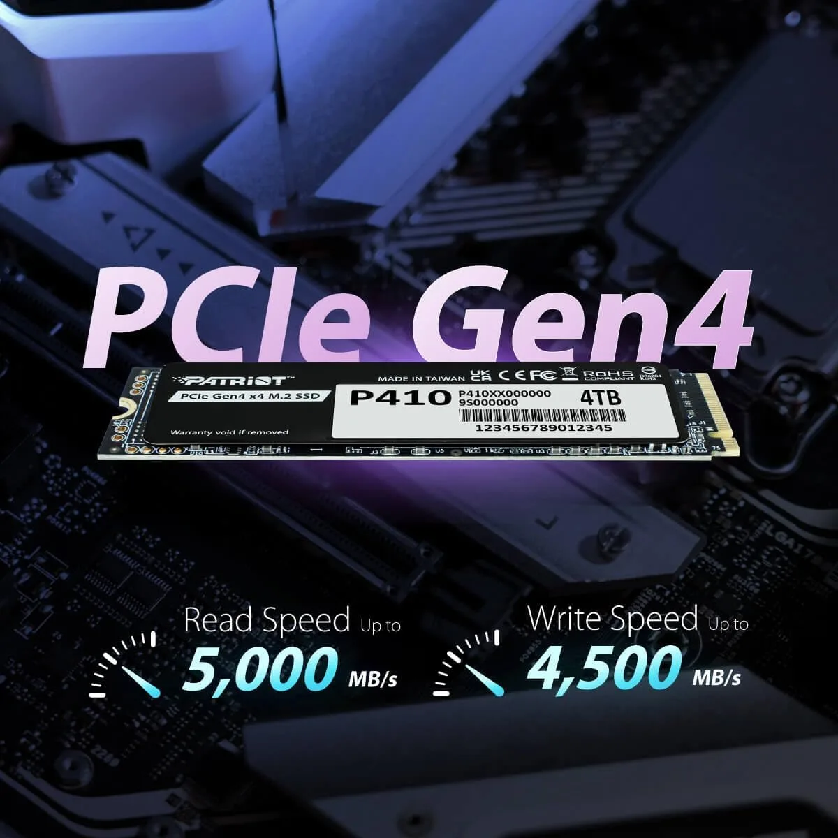 SSD диск Patriot P410 1TB M.2 NVMe (P410P1TBM28H) — фото 3