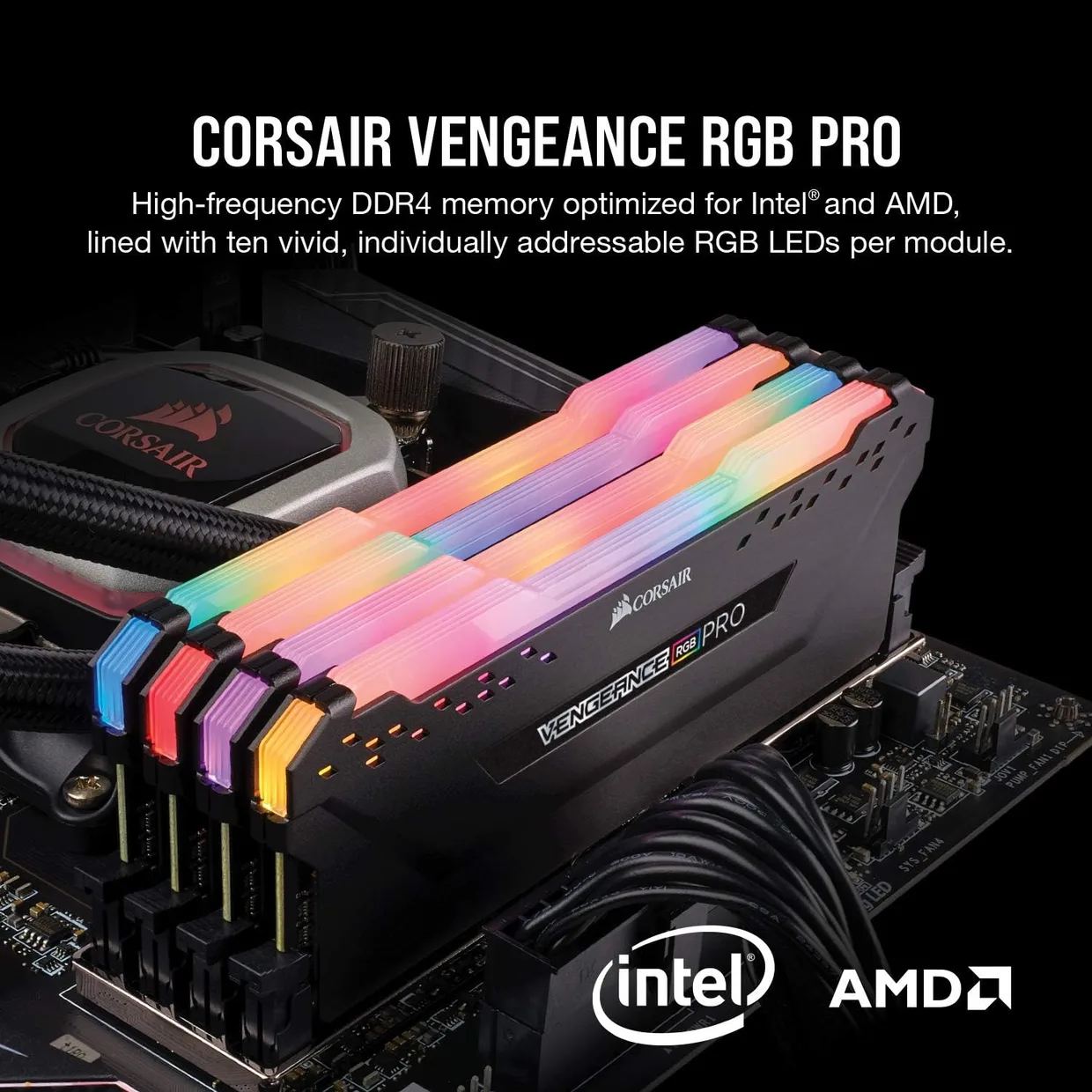 Оперативная память Corsair Vengeance RGB PRO DDR4 2x16GB/3200 (CMW32GX4M2E3200C16) — фото 3