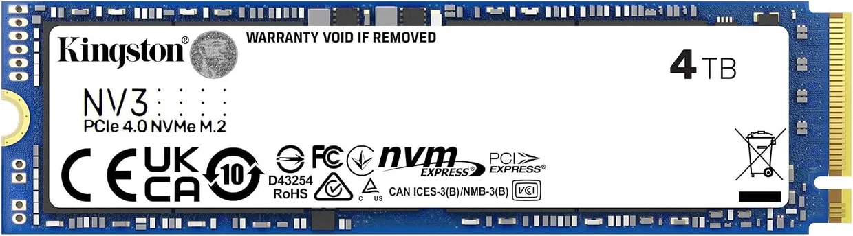 SSD диск Kingston NV3 4TB M.2 NVMe (SNV3S/4000G)