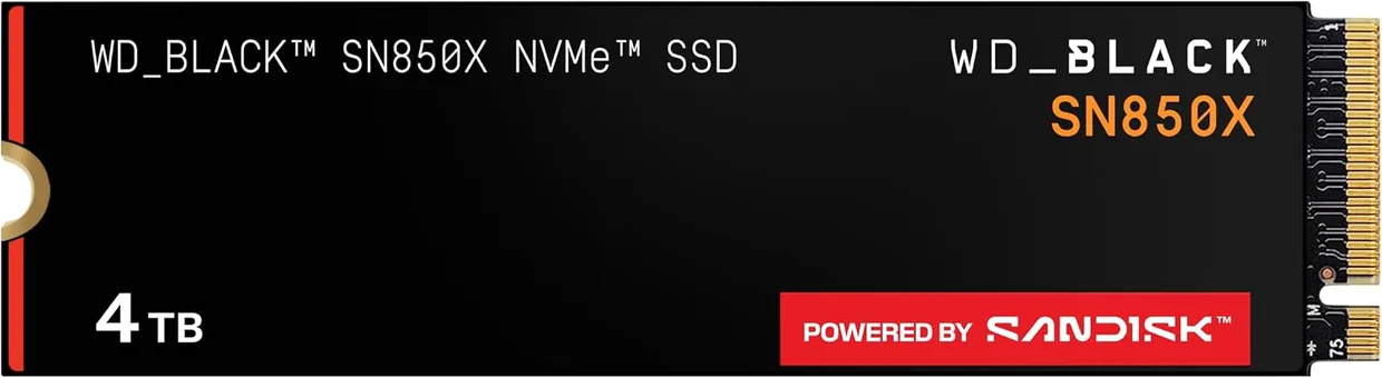 SSD диск WD Black SN850X 4TB M.2 NVMe (WDS400T2X0E)