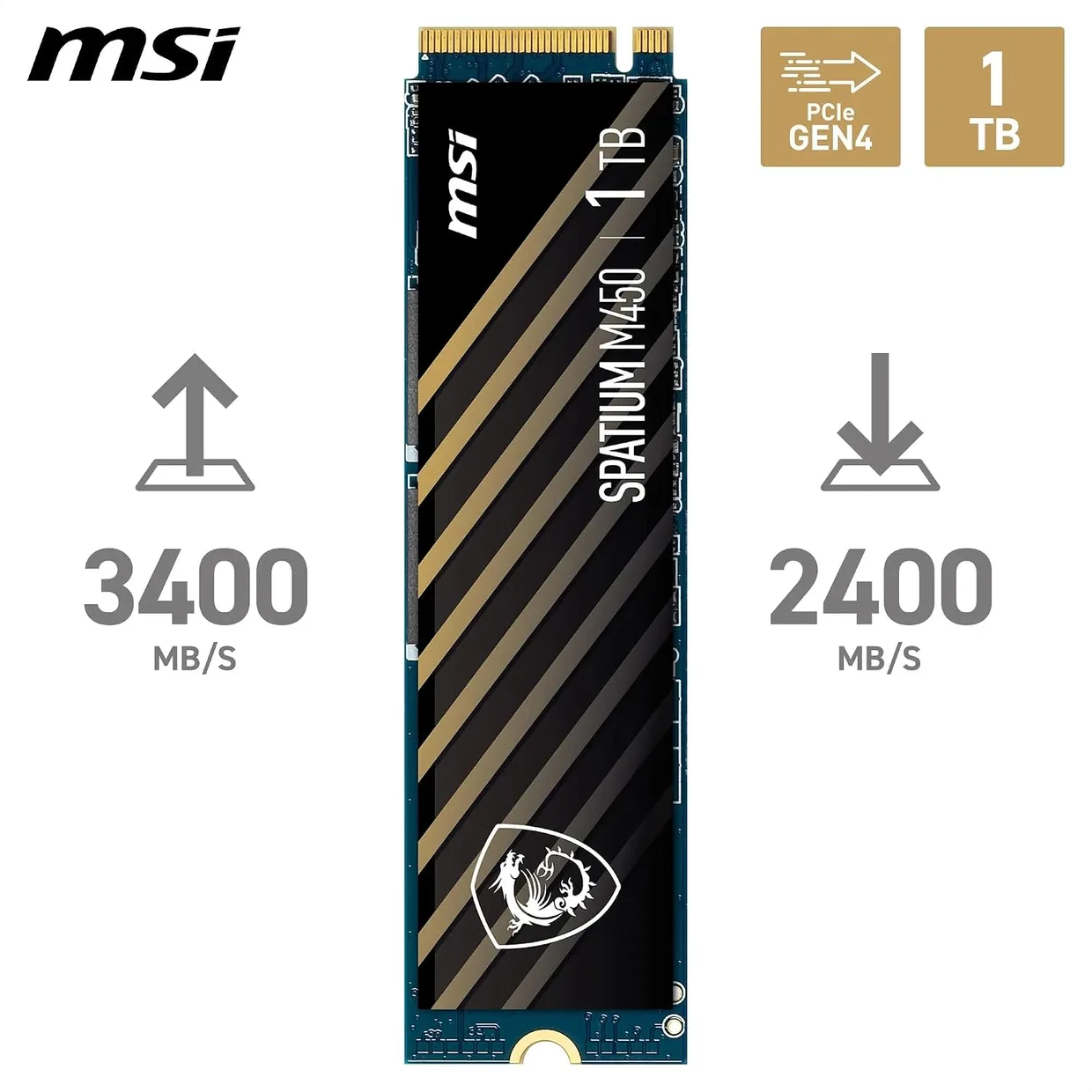 SSD диск MSI Spatium M450 V1 1TB M.2 NVMe (S78-440L0M0-P83) — фото 2