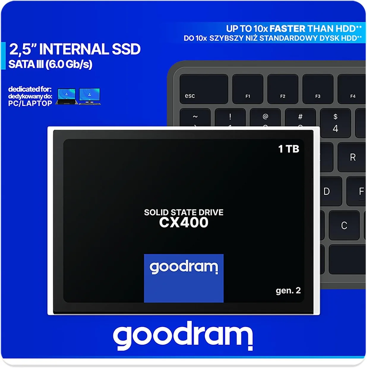 SSD диск Goodram CX400 gen.2 1TB 2.5" SATA III (SSDPR-CX400-01T-G2) — фото 3