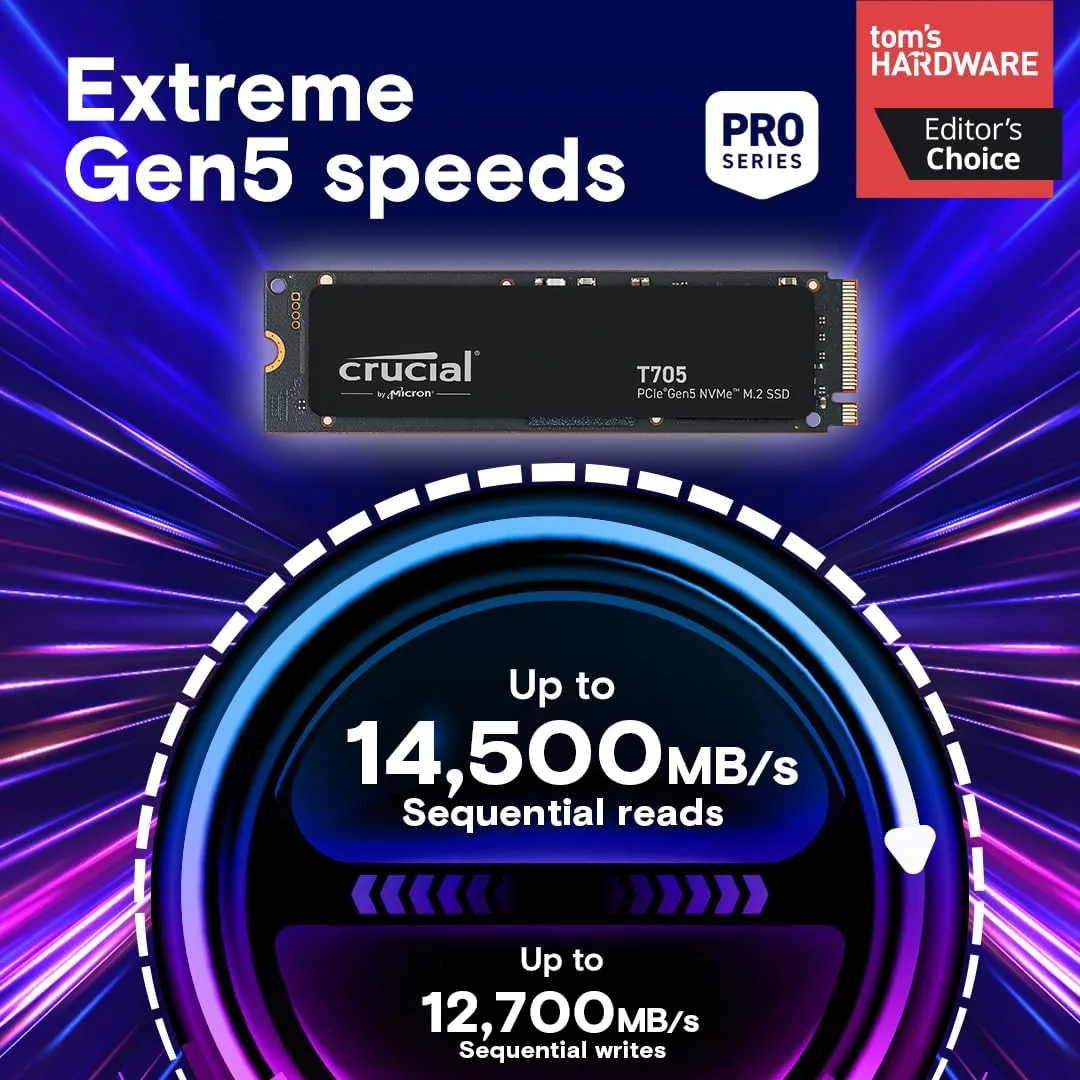 SSD диск Crucial T705 2TB M.2 NVMe (CT2000T705SSD3) — фото 2