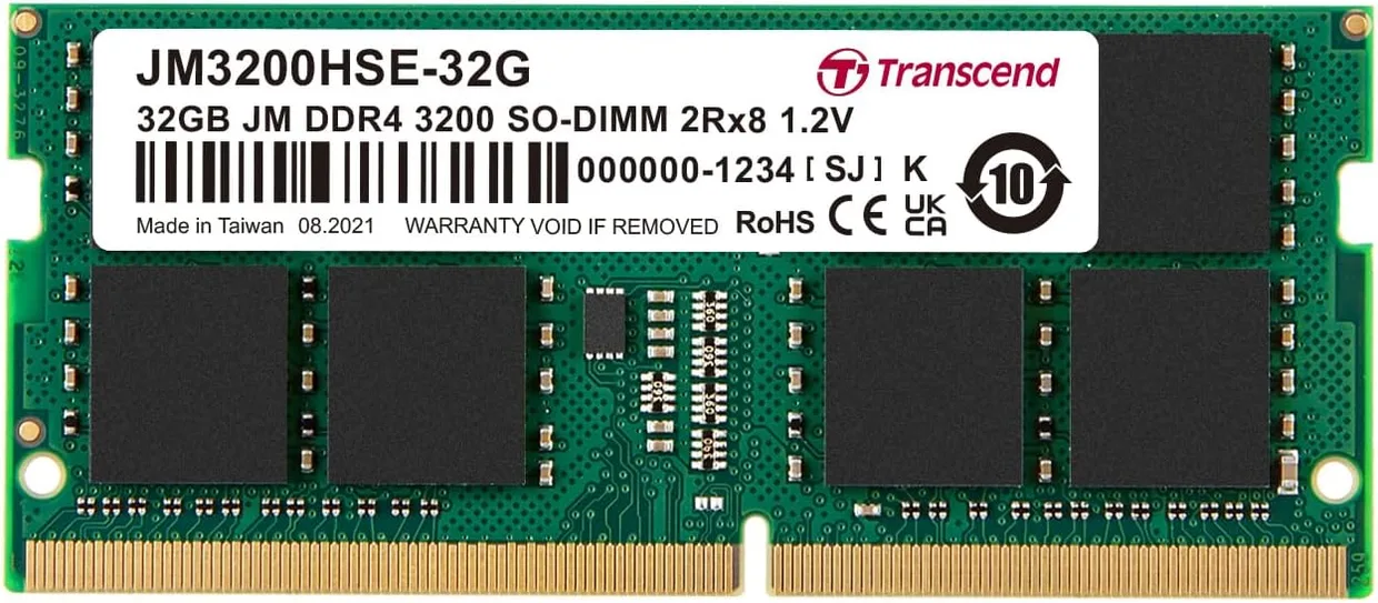 Оперативная память Transcend JetRam DDR4 SO-DIMM 32GB/3200 (JM3200HSE-32G)