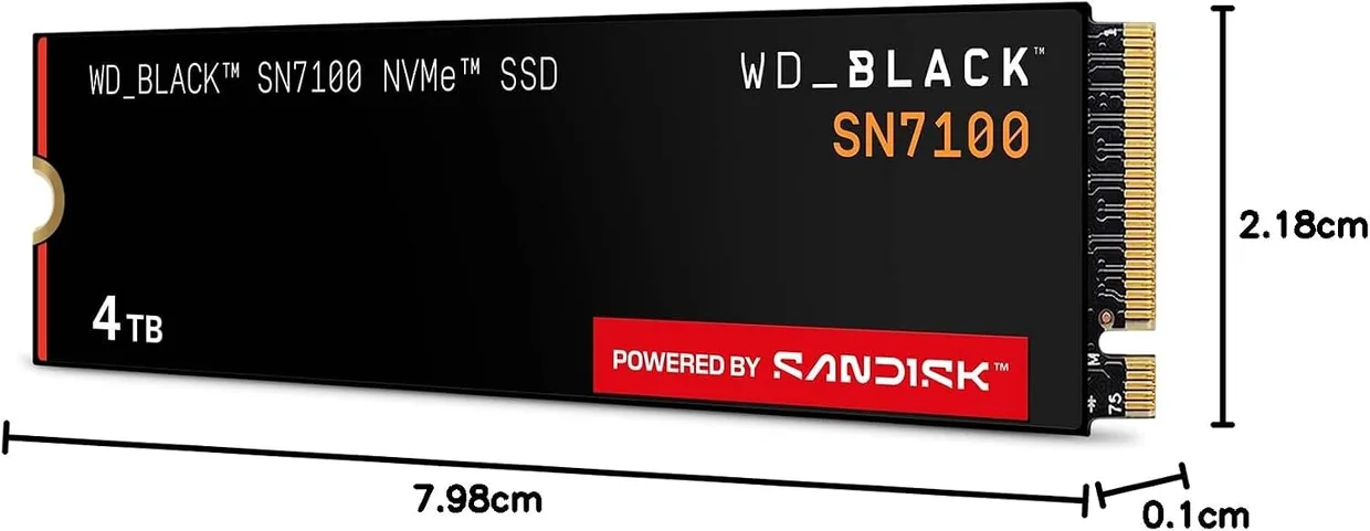 SSD диск WD Black SN7100 4TB M.2 NVMe (WDS400T4X0E) — фото 3