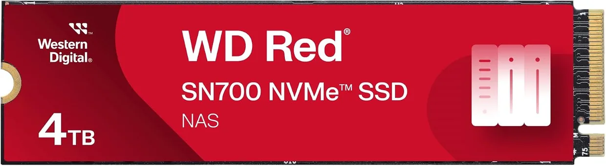 SSD диск WD Red SN700 4TB M.2 NVMe для NAS (WDS400T1R0C)