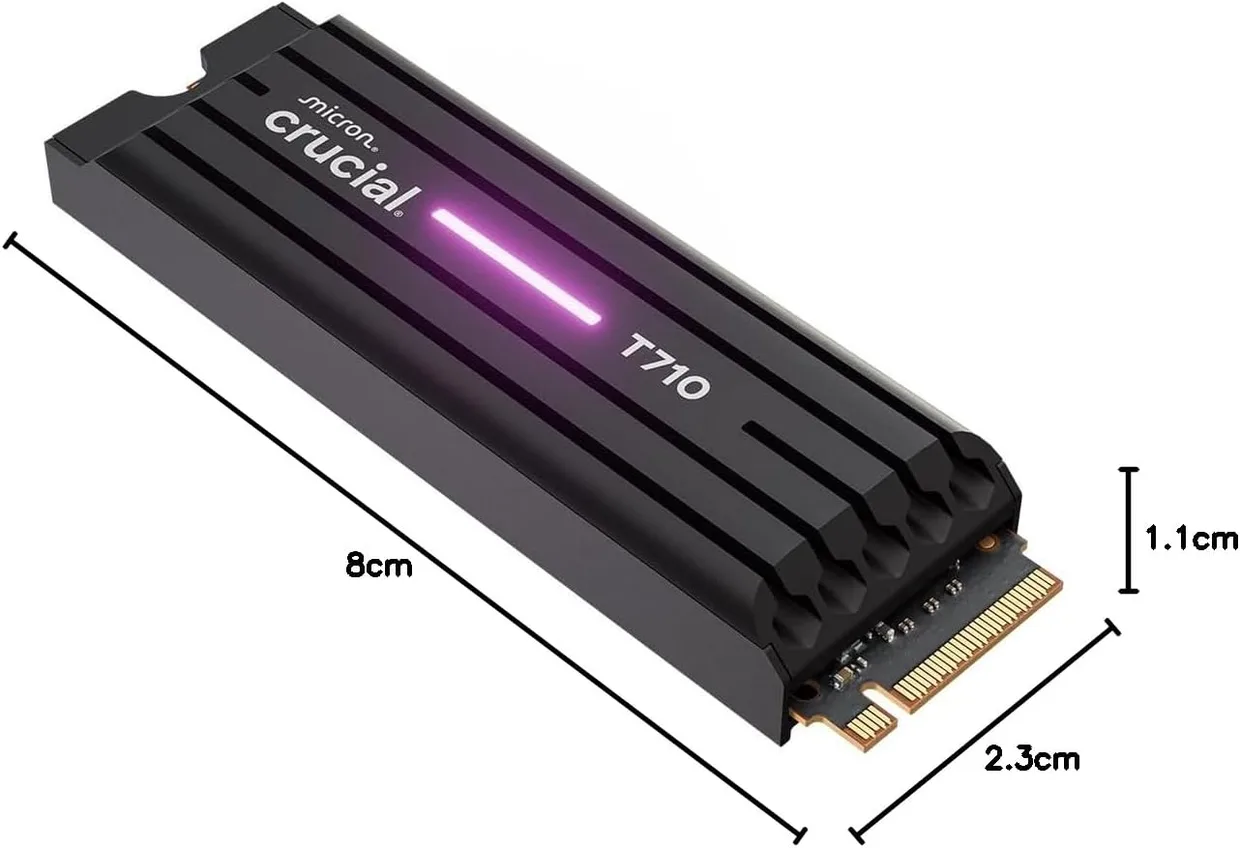 SSD диск Crucial T710 2TB M.2 NVMe с радиатором (CT2000T710SSD5-01) — фото 3