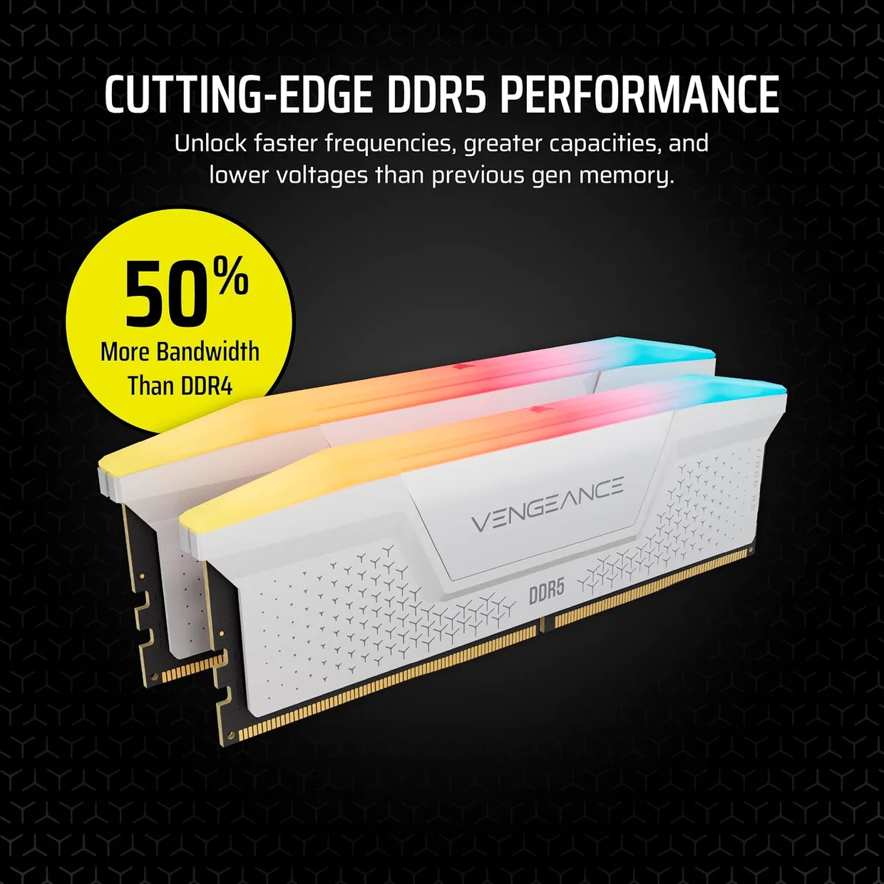 Оперативная память Corsair Vengeance RGB RS DDR5 2x16GB/6000 (CMG32GX5M2E6000Z36W) — фото 2