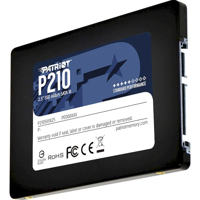 Твердотільний накопичувач SSD Patriot P210 2.5 SATA 512GB у ракурсі