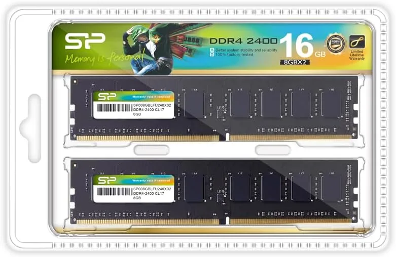 Оперативная память Silicon Power DDR4 2x8GB/2400 (FBE-SU016GBLFU240B22ED)