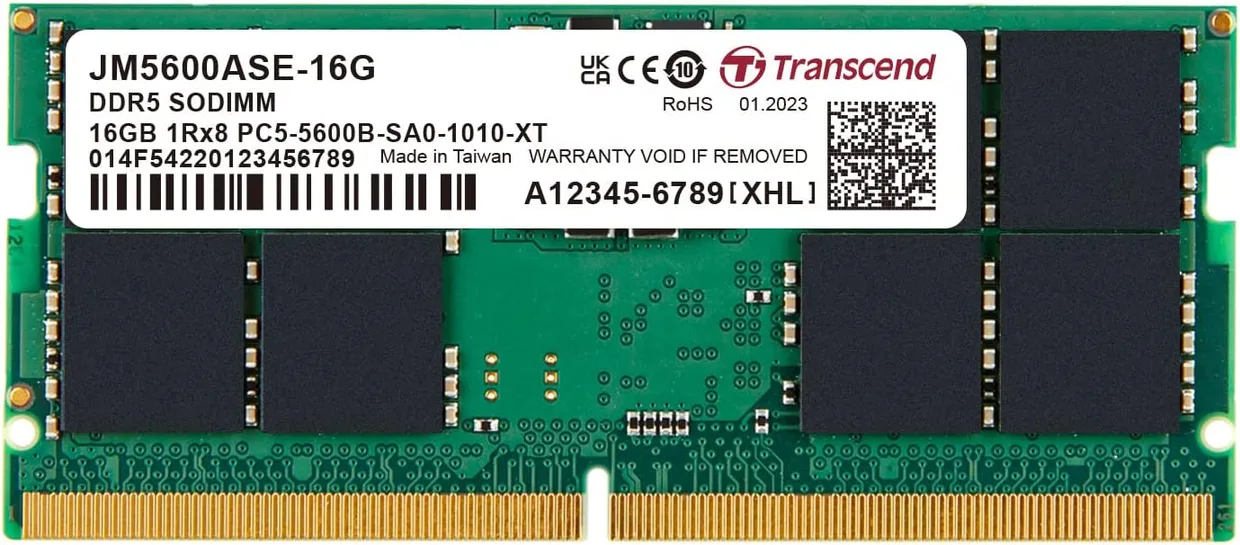 Оперативная память Transcend JetRam SO-DIMM DDR5 16GB/5600 (JM5600ASE-16G)