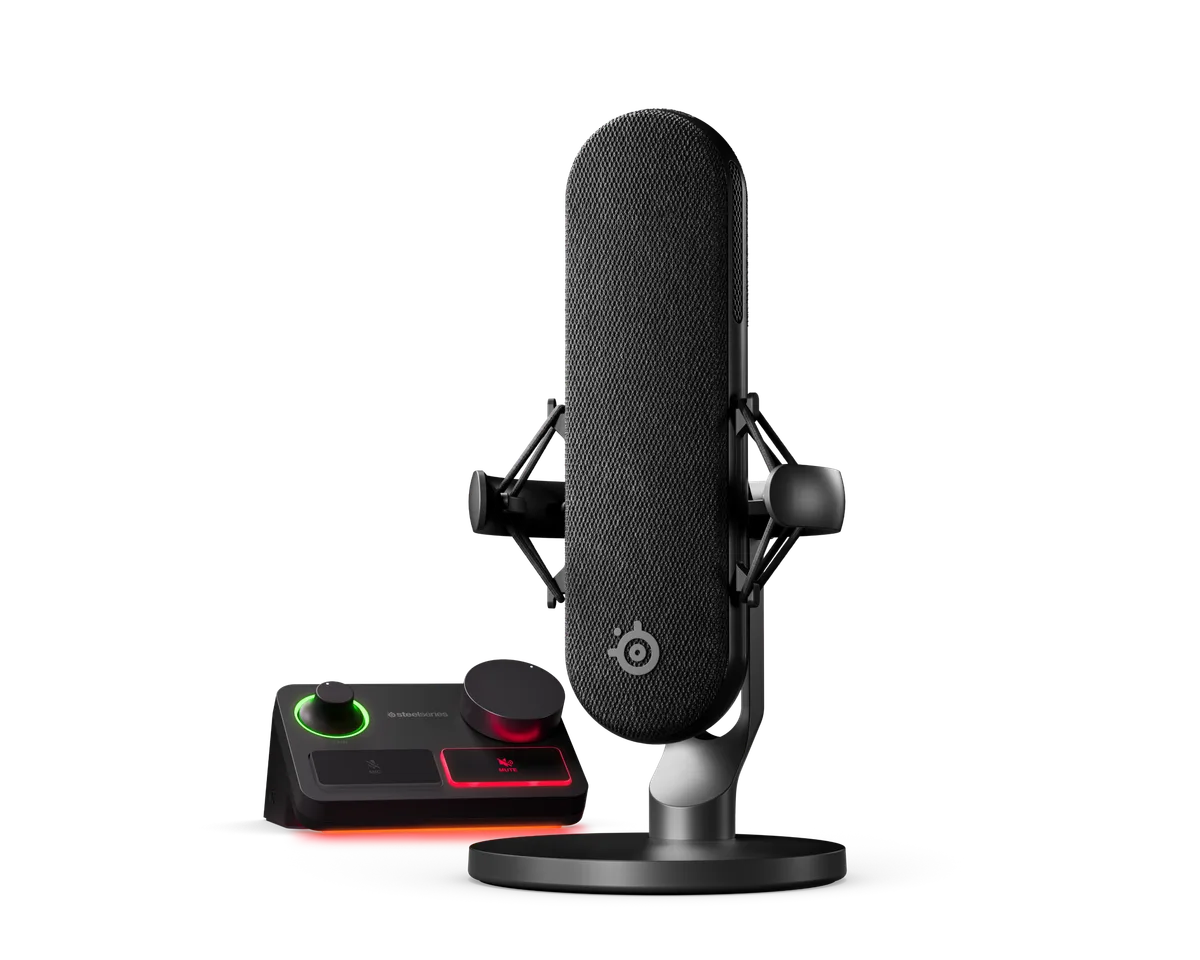 SteelSeries Alias Pro: XLR-микрофон на настольной подставке и Stream Mixer